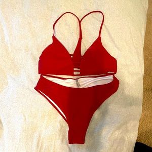 Red cupshe bikini NWT